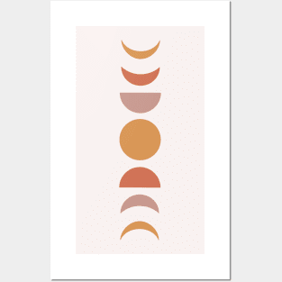 Moon Phases Modern Boho Posters and Art